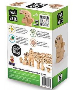 Juguetes Fab Brix | Fab Brix - 50 Natural Eco-Pack, Juguete De Construcci N De Madera