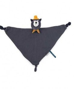 Beb S Moulin Roty | Moulin Roty - Doudou Mantita Gato Gris Oscuro - Les Moustaches