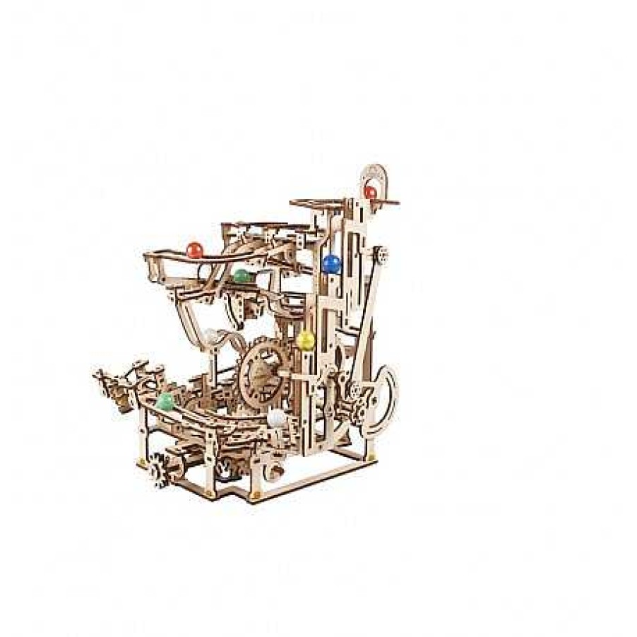 Juguetes UGears | Ugears - Carrera De Canicas Con Elevador Escalonado