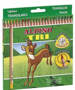 Juguetes Alpino | Alpino - Estuche Tri, 24 L Pices Triangulares De Colores