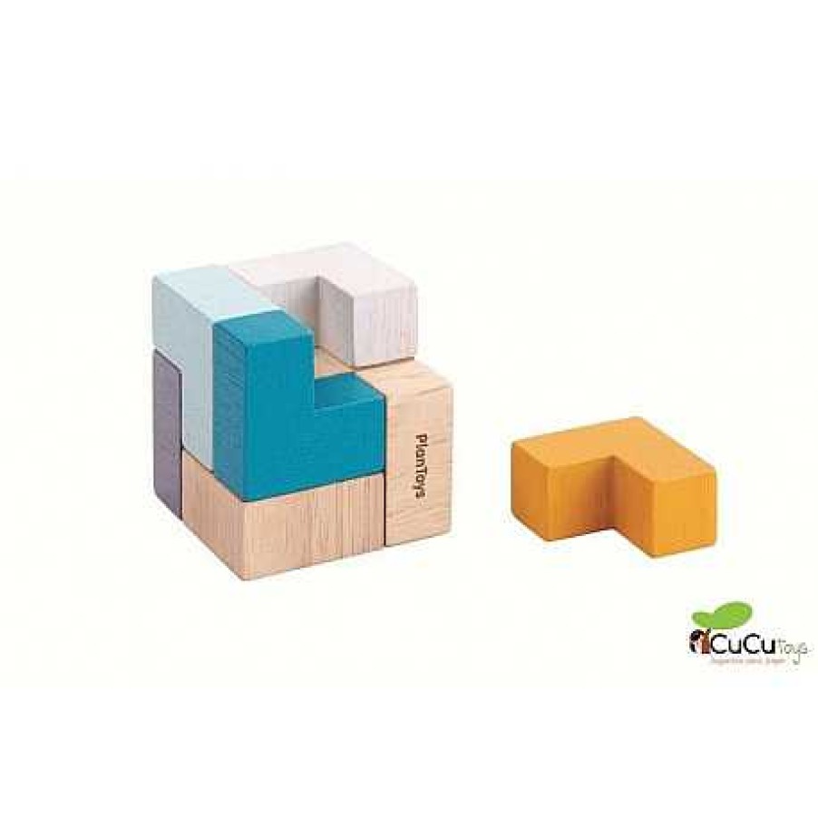 Juguetes PlanToys | Plantoys - Lata De Cubo En 3D, Puzzle De Madera