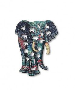 Juguetes Aniwood | Aniwood - Puzzle De Madera Elefante De 150 Piezas