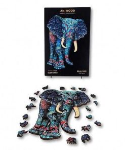 Juguetes Aniwood | Aniwood - Puzzle De Madera Elefante De 150 Piezas