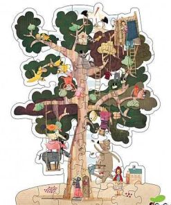 Juguetes Londji | Londji - My Tree, Puzzle Silueta Y Reversible De 50 Piezas