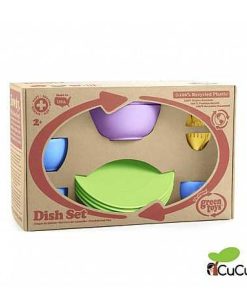 Juguetes Greentoys | Greentoys - Set De Platos, Vasos Y Cubiertos Ecol Gicos