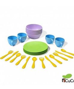 Juguetes Greentoys | Greentoys - Set De Platos, Vasos Y Cubiertos Ecol Gicos