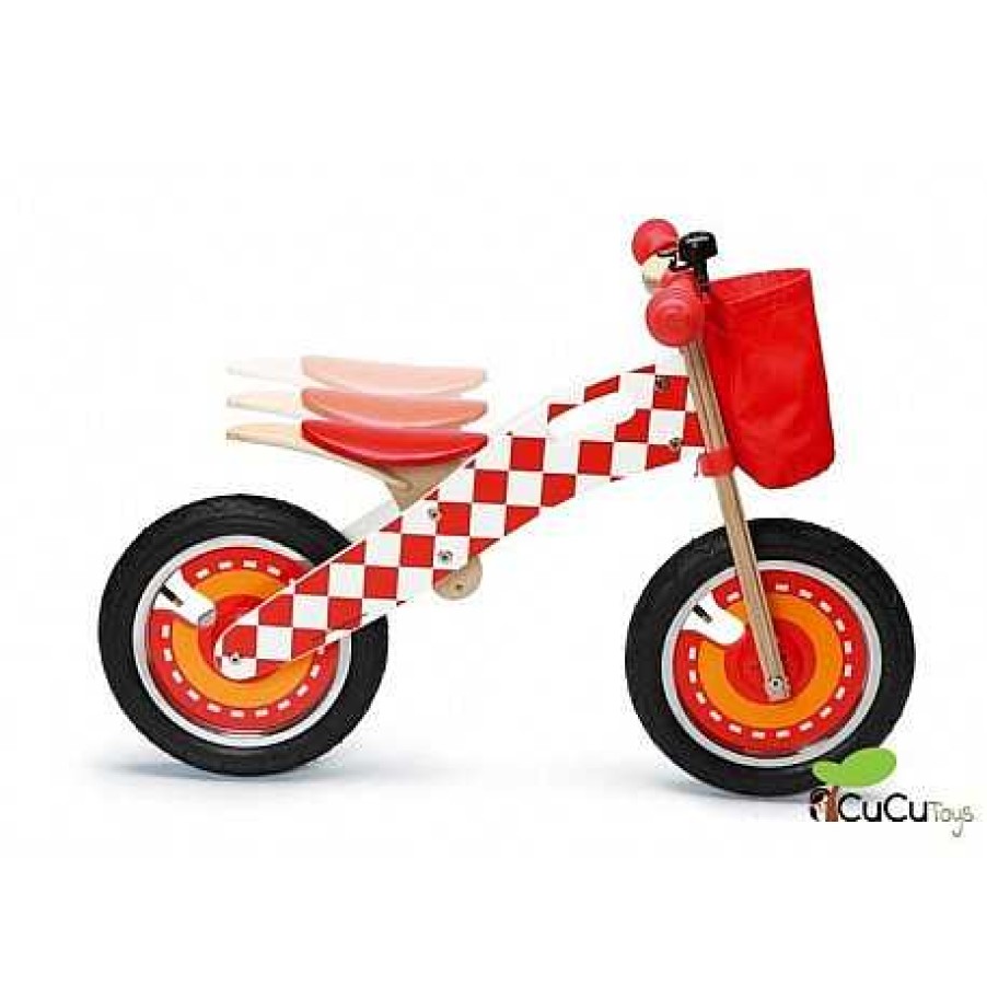 Juguetes Scratch | Scratch - Bicicleta De Equilibrio, Cuadros Rojos