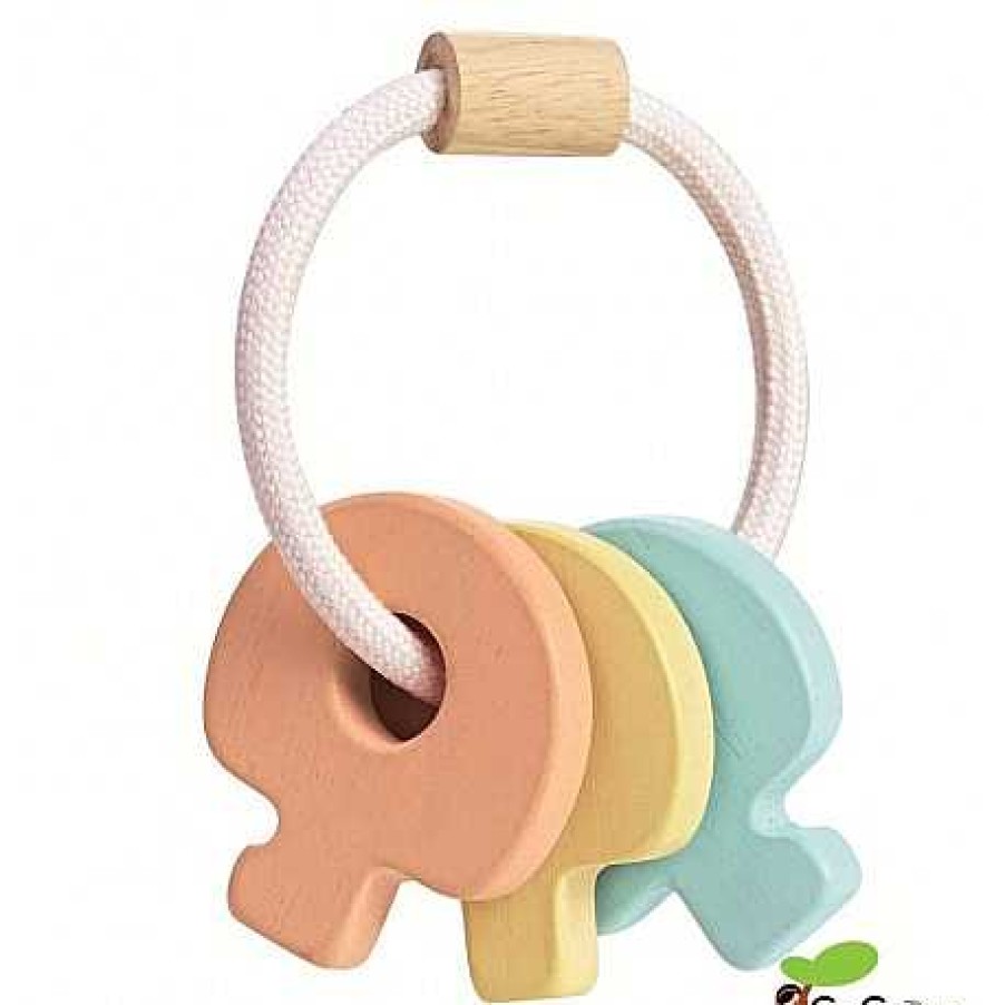 Beb S PlanToys | Plantoys - Sonajero Llavero Pastel, Juguete De Madera