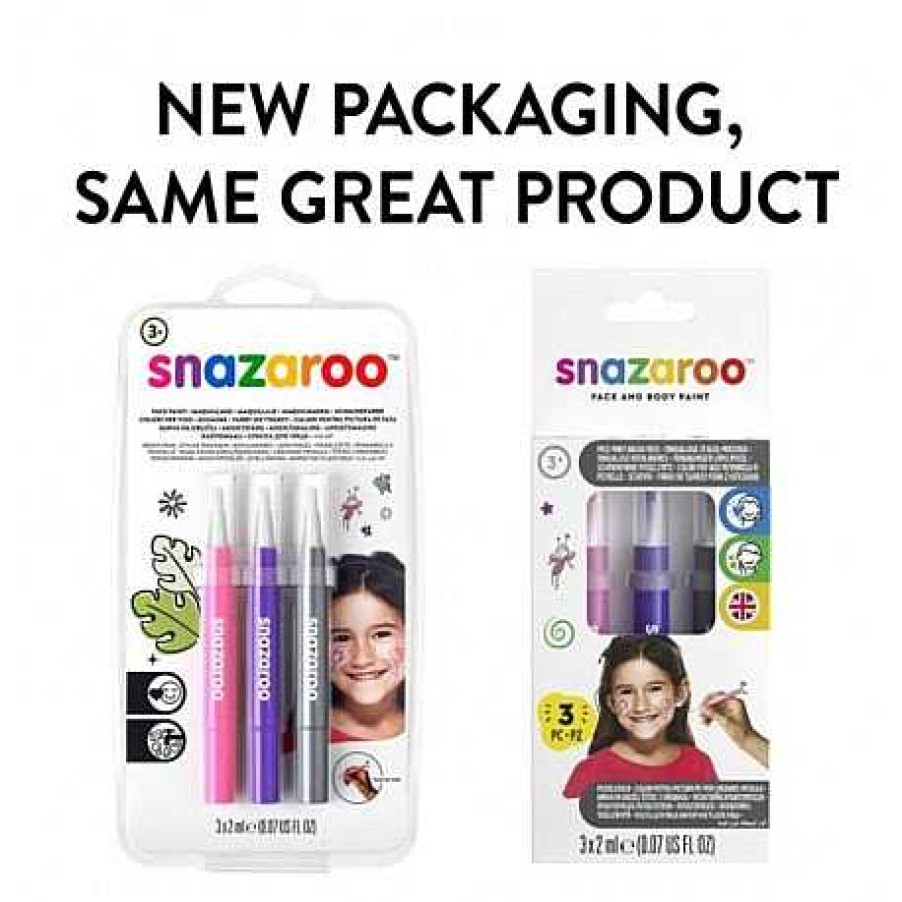 Juguetes Snazaroo | Snazaroo - Pack 3 Rotuladores Maquillaje Fantas A