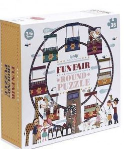 Juguetes Londji | Londji - Fun Fair Round, Puzzle Circular De 36 Piezas