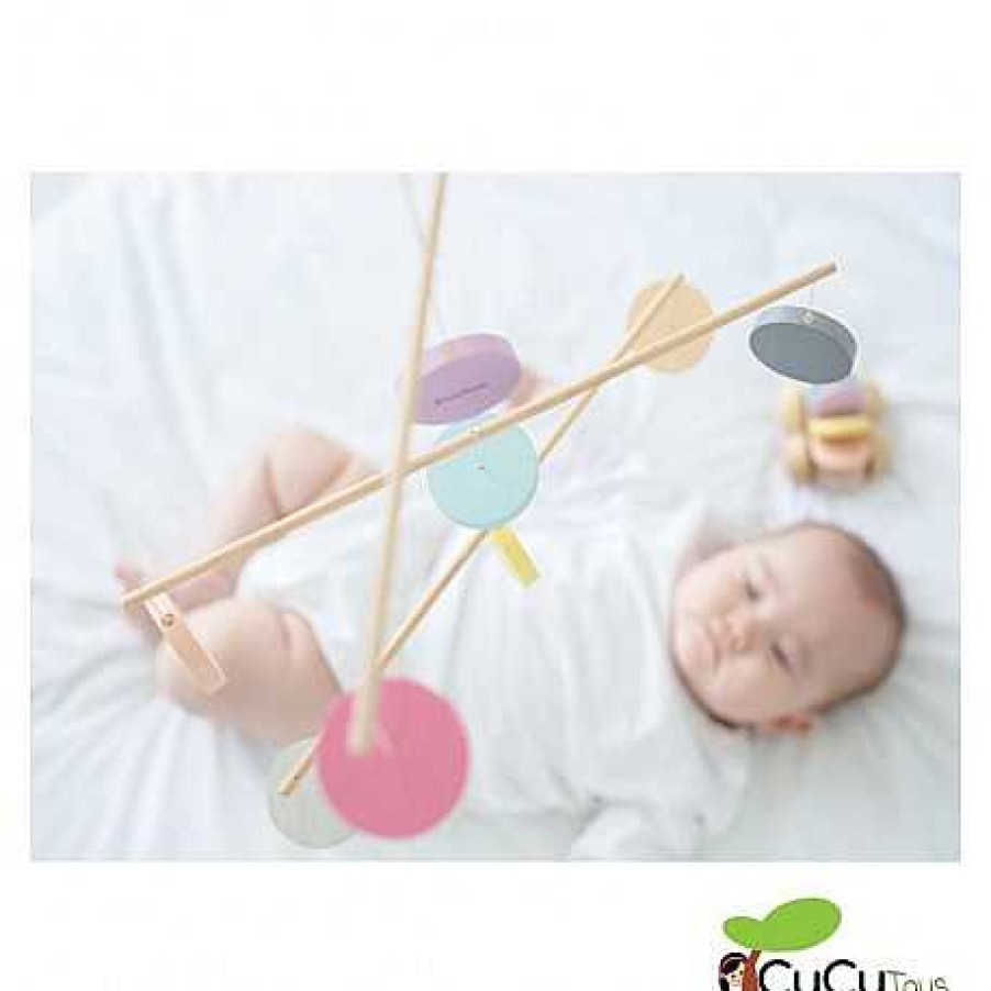 Beb S PlanToys | Plantoys - Movil De Madera Colorido En Tonos Pastel