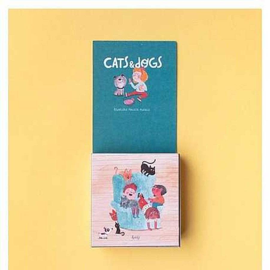 Juguetes Londji | Londji - Cats & Dogs, Puzzle Reversible 24 Piezas