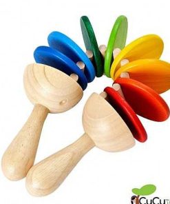 Beb S PlanToys | Plantoys - Sonajero De Madera Clatter, Juguete Musical