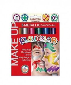 Juguetes PlayColor | Playcolor - Maquillaje Pocket 6 Colores Metalizados