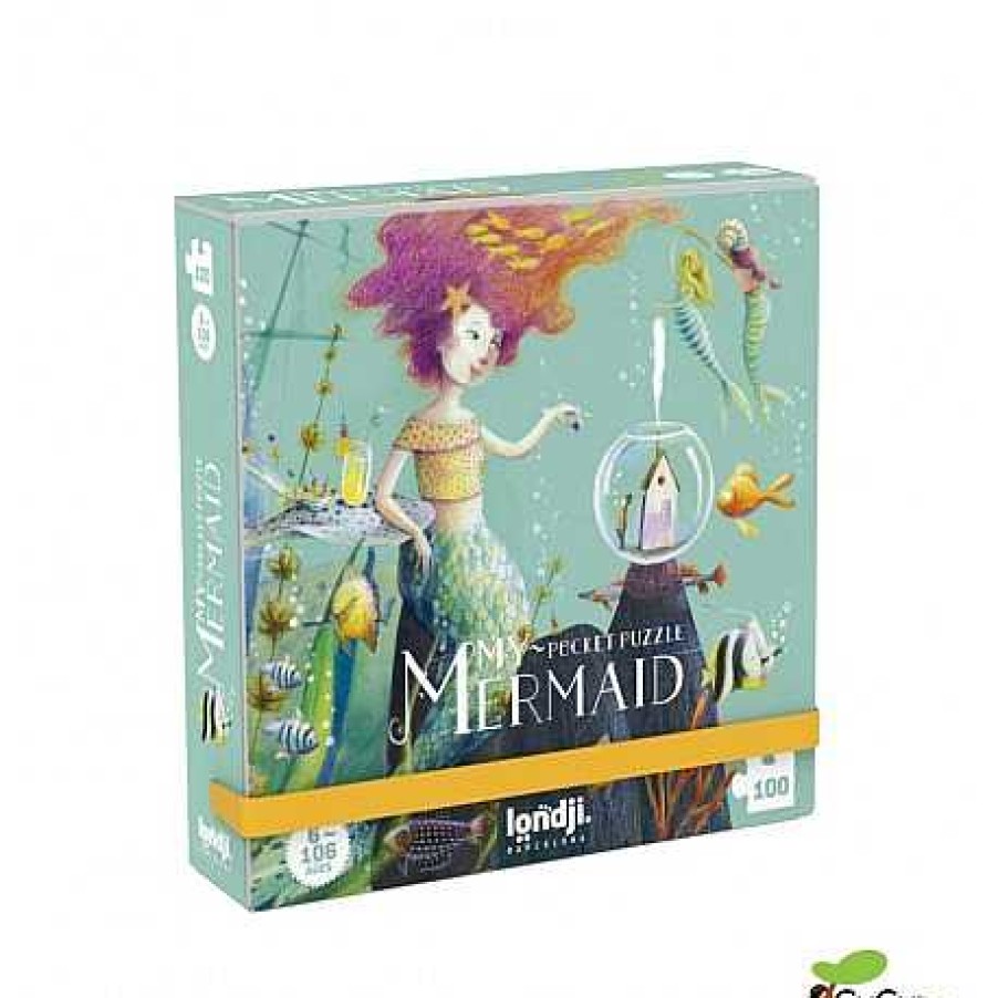 Juguetes Londji | Londji - Pocket My Mermaid, Puzzle 100 Piezas