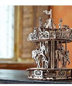 Juguetes UGears | Ugears - Carrusel De Caballitos, Kit De Madera 3D