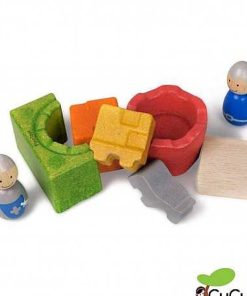 Juguetes PlanToys | Plantoys - Castillo De Bloques De Madera, Juguete Ecol Gico