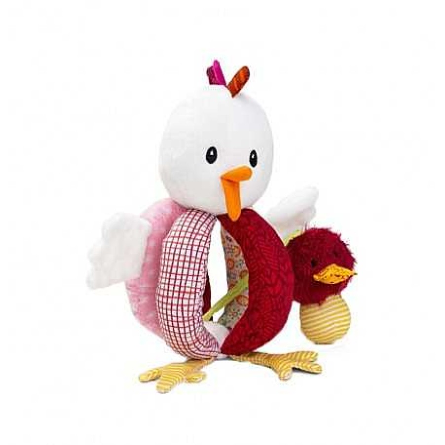 Beb S Lilliputiens | Lilliputiens - Sonajero Con Asas Ophelie La Gallina, Juguete De Peluche