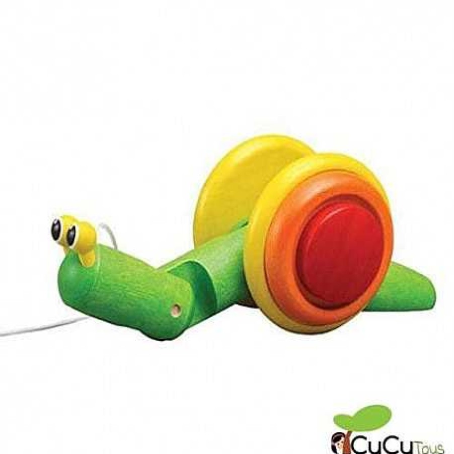 Juguetes PlanToys | Plantoys - Arrastre De Madera, Caracol De Paseo