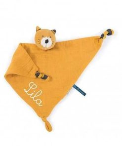 Beb S Moulin Roty | Moulin Roty - Doudou Mantita Gato Mostaza - Les Moustaches