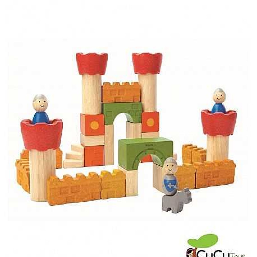 Juguetes PlanToys | Plantoys - Castillo De Bloques De Madera, Juguete Ecol Gico