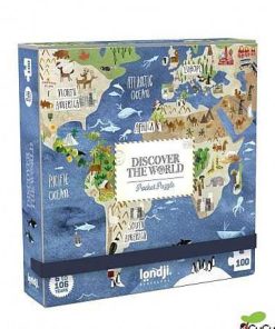 Juguetes Londji | Londji - Pocket Discover The World, Puzzle 100 Piezas