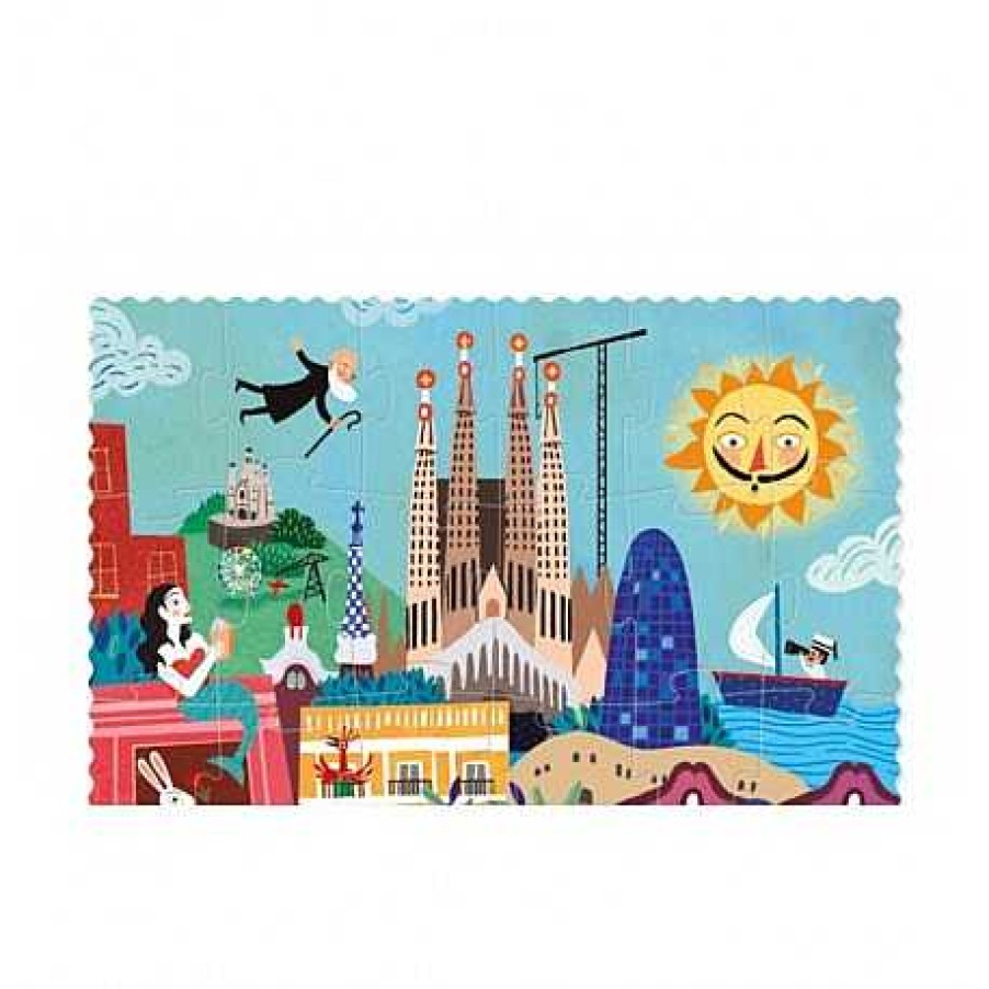 Juguetes Londji | Londji - Night & Day In Barcelona, Puzzle Reversible De 36 Piezas