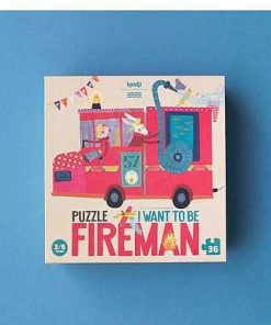 Juguetes Londji | Londji - I Want To Be... Fireman, Puzzle 36 Piezas