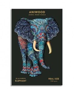 Juguetes Aniwood | Aniwood - Puzzle De Madera Elefante De 150 Piezas